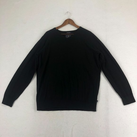 American Eagle AEO Men's XXL Black Seriously Soft Wool Blend Classic Fit Sweater - Picture 1 of 9